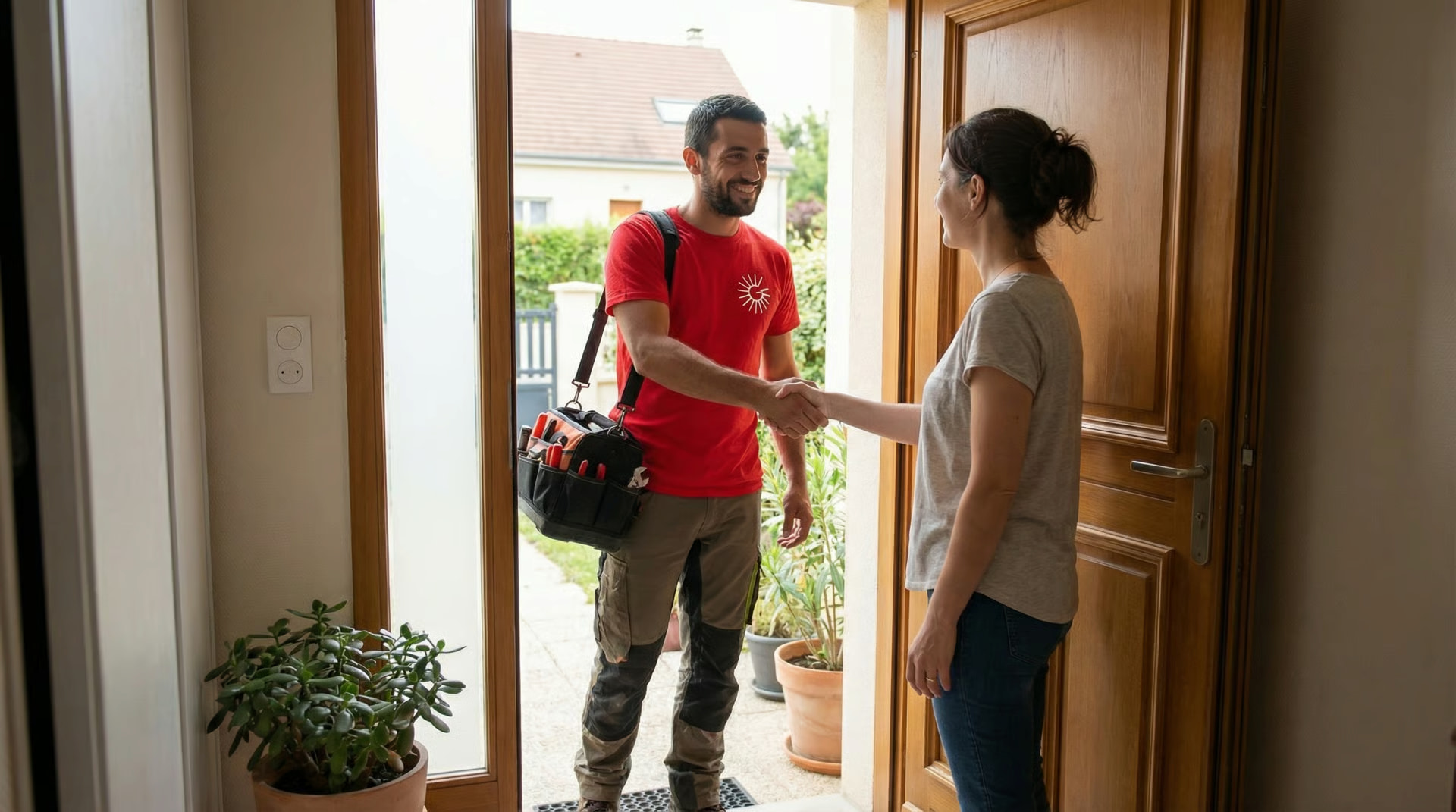Technicien Gaudard intervenant sur une panne électrique